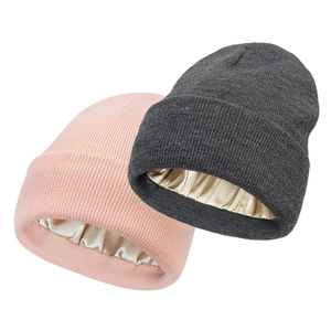New Arrival 100% <b>Wool</b> Comfortable Material Solid Pattern Style Outside Soft Feel Silk Knitted Winter Custom Beanies 2026 - Product Image 5