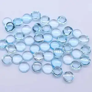Wholesale 100% Natural Sky Blue Topaz 10mm Flatback Round Cabochon Wholesale Loose Gemstone Manufacturer Shop Online Now