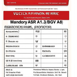 สติกเกอร์ฟอยล์สะท้อนแสงและไฟสัญลักษณ์การป้องกันดวงตา A8 A1.3/bgv ที่ต้องใช้ - Product Image 2