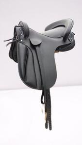 Selle de cheval confortable Selle d'équitation en cuir de style occidental avec étriers pour l'entraînement Ranch et l'équitation d'exposition - Product Image 2