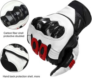 Guantes de moto de materiales personalizados para hombres y mujeres con diseño de logotipo personalizado Guante de moto de carreras con rango bajo - Product Image 6