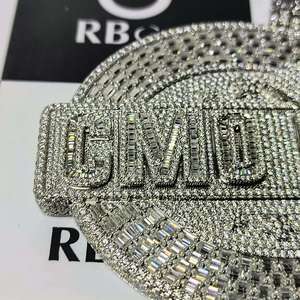 Pendentif personnalisé en diamant VVS Hip Hop Rapper Lettre Plaqué or rose 10K 14K 18K Argent sterling Bijoux fins Fête chrétienne - Product Image 3