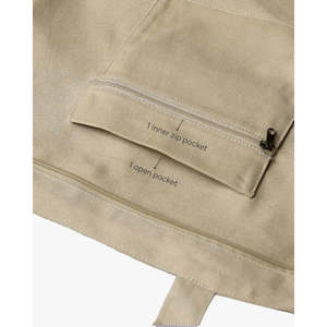 Sac fourre-tout Birdsong City en cuir PU avec fermeture éclair, doublure en coton, couleur unie brodée, pour toutes les saisons - Product Image 4