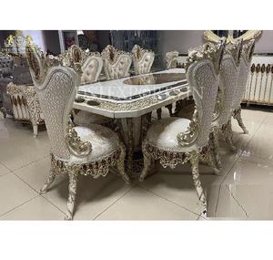 Juego de Comedor de Madera de Teca Plateada Tallada Real, 11 Piezas, Moderno, Lujoso, Artesanía India, Duradero, para Comedor, Australia - Product Image 1