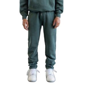 Chándal de 2 piezas personalizado para hombre, ropa de calle Vintage lavada, conjunto de pantalones de chándal con capucha, ropa de rizo con patrón sólido, estilo de chándal - Product Image 2