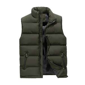 Veste matelassée pour hommes avec logo personnalisé gilet à capuche en polyester à bulles respirant avec demi-manches séchage rapide - Product Image 3