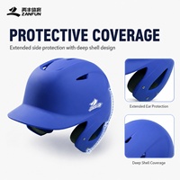 Casque de frappe de baseball en mousse ABS rembourrée, léger, ventilé, résistant aux chocs, finition mate, multicolores, logo personnalisé