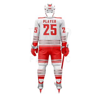 Conjuntos de uniformes de hockey sobre hielo de equipo de alta calidad fabricados por el uniforme de hockey sobre hielo de Fasmic Sport con 100% poliéster - Product Image 3