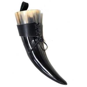 Cuerno para beber vikingo grande con soporte de cuero Cuerno para beber vikingo de calidad superior con aceptar tamaño personalizado - Product Image 1