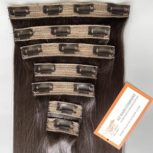 100% cheveux humains Remy de haute qualité du Vietnam en gros Clip sans couture invisible dans les extensions de cheveux personnalisés à Double tirage - Product Image 4
