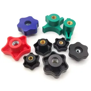 Customizable Threaded M5 Plastic Knob Hand Thread Thumb Cap Orange Plastic Fastening Screw Knobs