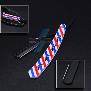 Rasoir de barbier de Salon de gorge à coupe droite enduit de papier de qualité professionnelle pour rasoir à lame unique de barbier avec Logo personnalisé - Product Image 5