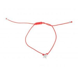 925 Sterling Silver Fine Charm <b>Bracelet</b> with White Cord Star Design Women's Everyday Wear Multi-Color Options - Product Image 2