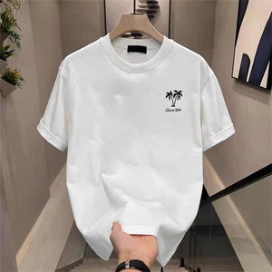 เสื้อยืดแฟชั่น100% ลายการ์ตูนของผู้ชาย2025เสื้อยืดผู้ชายผ้าคอตตอนระบายอากาศได้