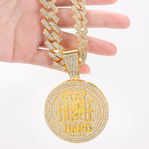 Joyería Fina de Lujo Chapada en Oro Sólido de 18K, Plata 925, Estilo Hip Hop, Diamante Redondo de Corte Brillante, Colgantes y Dijes Unisex - Product Image 1