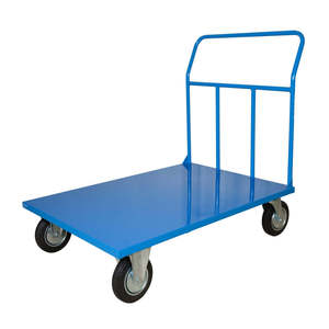 Chariot à roues robuste en contreplaqué 20/10, capacité 500 kg, chariot industriel à quatre roues personnalisable pour usage en entrepôt - Product Image 1
