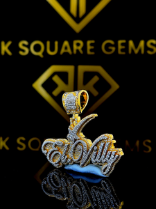 Pendentif lettre personnalisée, pendentif initiale, pendentif moissanite lettre Hip Hop pour hommes, bijoux Ice Out Hip Hop, pendentif bicolore - Product Image 2