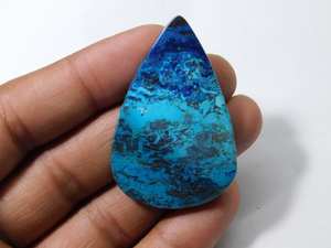 Piedras curativas 100% piedras preciosas de azurita con forma de corte de pera genuina bellamente pulidas naturales para uso de joyería a precio de fábrica - Product Image 4