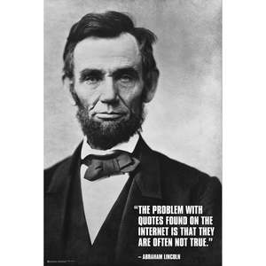 Lincoln Internet Quote <b>Poster</b> Durable Paper Design for Wall Use - Product Image 1