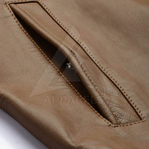 2025 nueva chaqueta de cuero de piel de vaca a la moda ropa de invierno con cuello de pie chaqueta de cuero MOQ bajo aviador B3 Bomber - Product Image 5