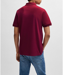 Camiseta Polo de Verano Personalizada al por Mayor, Camiseta Polo de Algodón Elástico Ajustada Roja de Alta Calidad con Marca Personalizada - Product Image 5