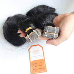 Haute Qualité 12A Grade Pleine Longueur Non Transformés Naturel Noir Extensions de Cheveux Humains Eau Ondulés Prix de Gros Ruban dans le Style - Product Image 6