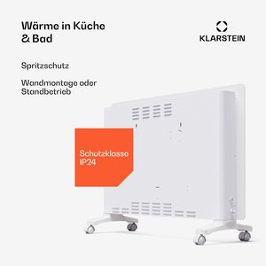Chauffage électrique intelligent à convection 2500W mural portable avec minuterie 7 jours IP24 pour pièces jusqu'à 25 m² 8,5 kg Blanc - Product Image 6