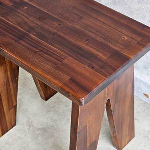 Antique-Rustic 45x30x45cm Acacia Wood <b>Stool</b> Convertible <b>Ottoman</b> for Seating in Living Room Kitchen Warehouse Home GCF202 - Product Image 4