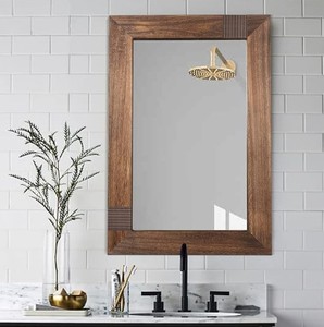Espejo de pared de madera cuadrado de alta calidad con patrones únicos perfecto para la decoración del hogar de madera disponible a precios al por mayor - Product Image 5