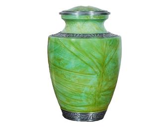 Handcrafted Aluminum Cremation Urns <b>for</b> <b>Ashes</b> Adult Funeral Urns <b>Box</b> Decorative Keepsake Burial <b>Ash</b> <b>Box</b> Large Green - Product Image 1