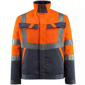 Chaquetas de trabajo de alta calidad para hombres Chaquetas reflectoras Chaqueta de seguridad de color personalizada sostenible para construcción Bolsillo múltiple - Product Image 1