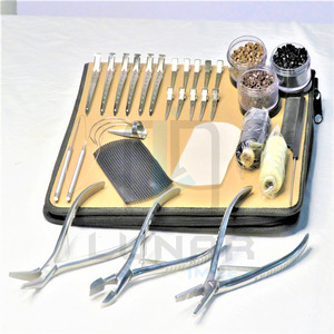 Kit d'outils d'extension de cheveux de finition en argent avec plusieurs accessoires et fourniture gratuite d'étiquetage de marque personnalisé - Product Image 5