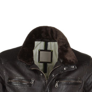 แจ็กเก็ตหนังแฟชั่นสำหรับผู้ชายเสื้อแจ็กเก็ตหนังแฟชั่นดีไซน์ตามสั่งใหม่ทันสมัย - Product Image 4