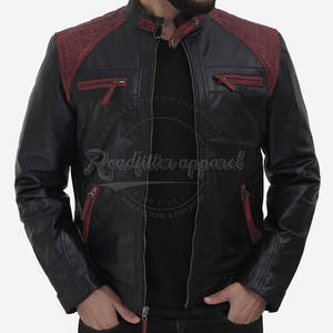 Venta al por mayor Tallas grandes Chaqueta de cuero Uso al aire libre Chaqueta de cuero de cuello alto Hombres Chaqueta de cuero - Product Image 1