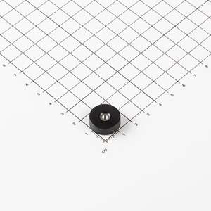 Sistema magnetico gommato Ø18x6mm in neodimio senza fissaggio - Product Image 1