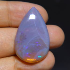 Opale violette australienne en cabochon, pierre précieuse solide et non montée pour la fabrication de bijoux, opale australienne naturelle en cabochon 37X24X7MM - Product Image 3