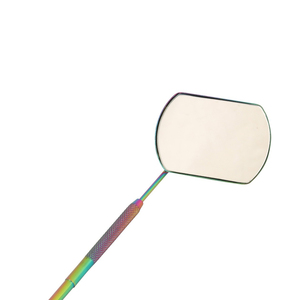 Herramienta de extensiones de pestañas de espejo de la mejor calidad, nuevo espejo cuadrado de corazón de acero inoxidable iluminado, oro inspeccionado sostenible - Product Image 6