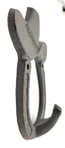 Decoración de pared de hierro antiguo personalizada, ganchos de sombrero de vaquero de hierro fundido occidental con Perchero de herradura, perchero negro montado en la pared - Product Image 2