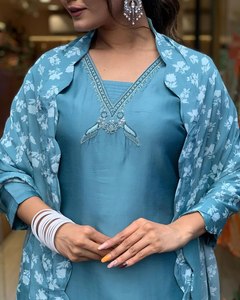 Nhà sản xuất tốt nhất và Nhà cung cấp của phụ nữ giản dị của shalwar kameez sẵn sàng thực hiện Viscose <span class=keywords><strong>salwar</strong></span> kameez phù hợp cho các bên - Product Image 6