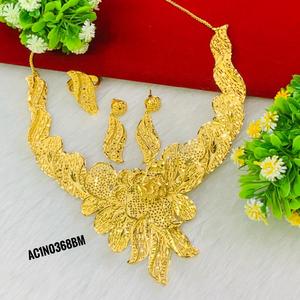 Nigerian Statement <b>Necklace</b> Earrings, <b>Ring</b> Wedding jewelry sets and earrings Fashion Jewelry online Design - Product Image 2