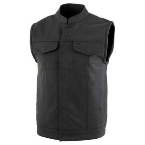 Chalecos de Motociclismo para Hombre, Transpirables, de Cuero Genuino Negro, Estilo Vintage, de Alta Calidad para la Moda de Invierno - Product Image 3