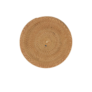 Napperon rond en rotin naturel de Style moderne avec plat d'ornement de fleur tissé à la main pour la décoration intérieure en gros - Product Image 1