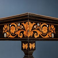 Table console en chêne antique Luigi et Angiolo Falcini, Italie, 1800s, belle qualité