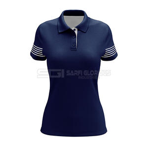 Camiseta Polo de Algodón para Mujer, Ligera, Transpirable, Informal, de Alta Calidad, con Diseño Bordado, Estampado Sólido - Product Image 1