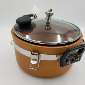 Nồi áp suất đất nung màu cam có nồi hấp và nắp thủy tinh-Nồi đất sét đa năng cho các nhu cầu nấu ăn khác nhau - Product Image 5