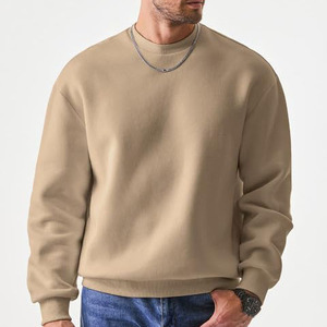 Great Quality 100% Cotton Fleece Long Sleeve <b>Thermal</b> Sweatshirt for Winter Season Custom Logo Men Sweatshirt - Product Image 5