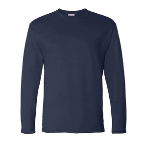T-shirt personnalisé 100% coton à manches longues couleurs unies col rond hommes prix de vente chaud chemise rue tendance sport chemises à manches longues - Product Image 5