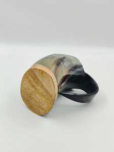 Tasse en corne de Viking fabriquée à la main chope de bière rustique pour la bière cadeau d'affaires unique pour les fans nordiques amoureux médiévaux Logo étoile - Product Image 4