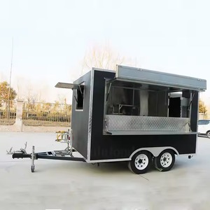 รถขายอาหารเคลื่อนที่แบบเหล็ก ลดราคาจากโรงงาน รถพ่วงเชิงพาณิชย์ รับน้ำหนักได้ 40 ตัน ขนาด 9590x2550x3995 มม. สำหรับบริการอาหารริมทาง - Product Image 3