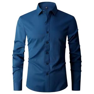 Chemise Oxford en coton coupe ajustée grande taille XL pour hommes, respirante, manches longues, décontractée, été, travail et imprimés formels personnalisables - Product Image 6